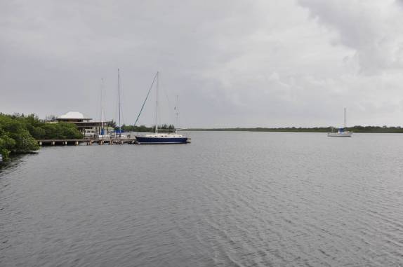Uma das lagoas de Utila, ilha no litoral norte de Honduras